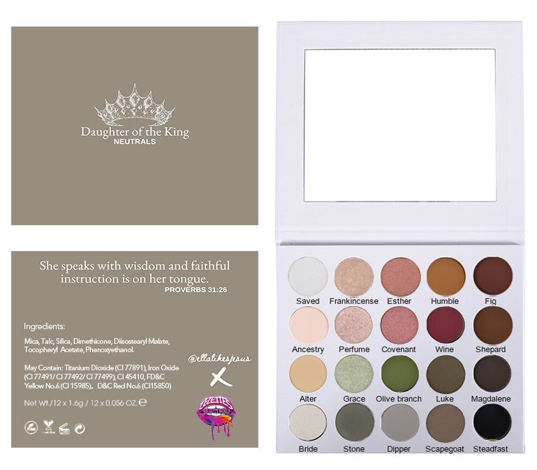 DAUGHTER OF THE KING NEUTRAL PALETTE LEZETTE'S BEAUTY WORLD LLC