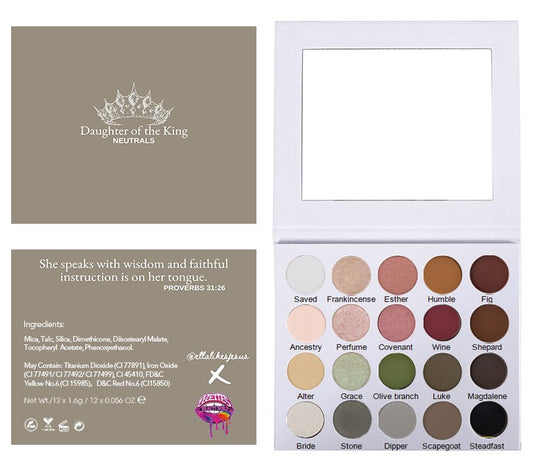 DAUGHTER OF THE KING NEUTRAL PALETTE LEZETTE'S BEAUTY WORLD LLC