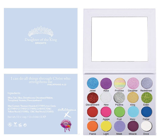 DAUGHTER OF THE KING BRIGHTS PALETTE LEZETTE'S BEAUTY WORLD LLC