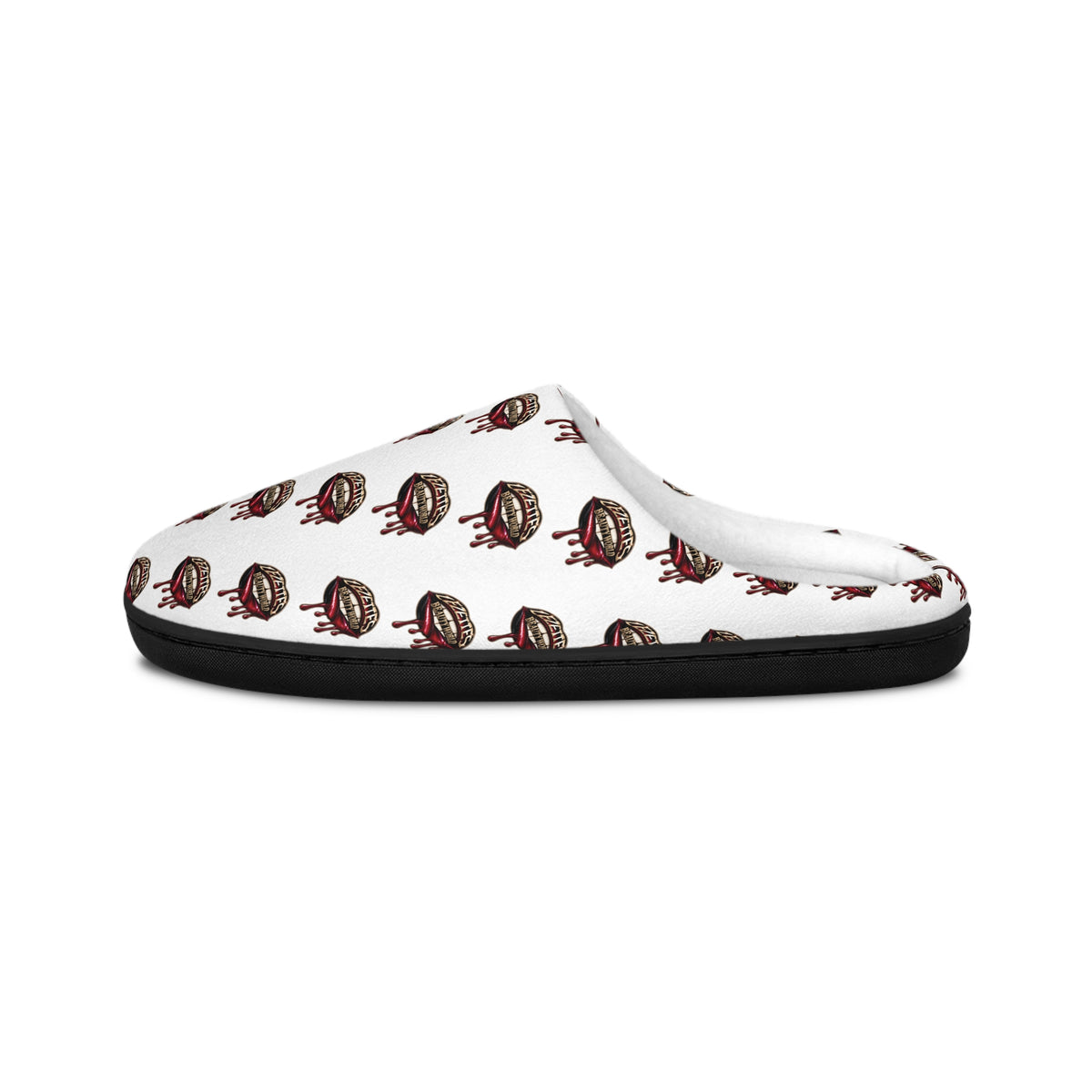 Women's Indoor Slippers with Vintage Football Helmet Pattern