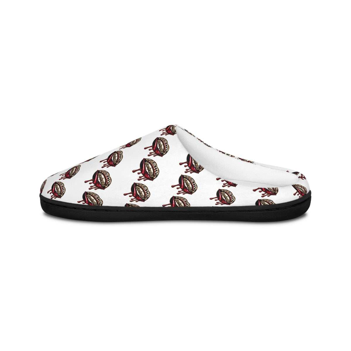 Women's Indoor Slippers with Vintage Football Helmet Pattern