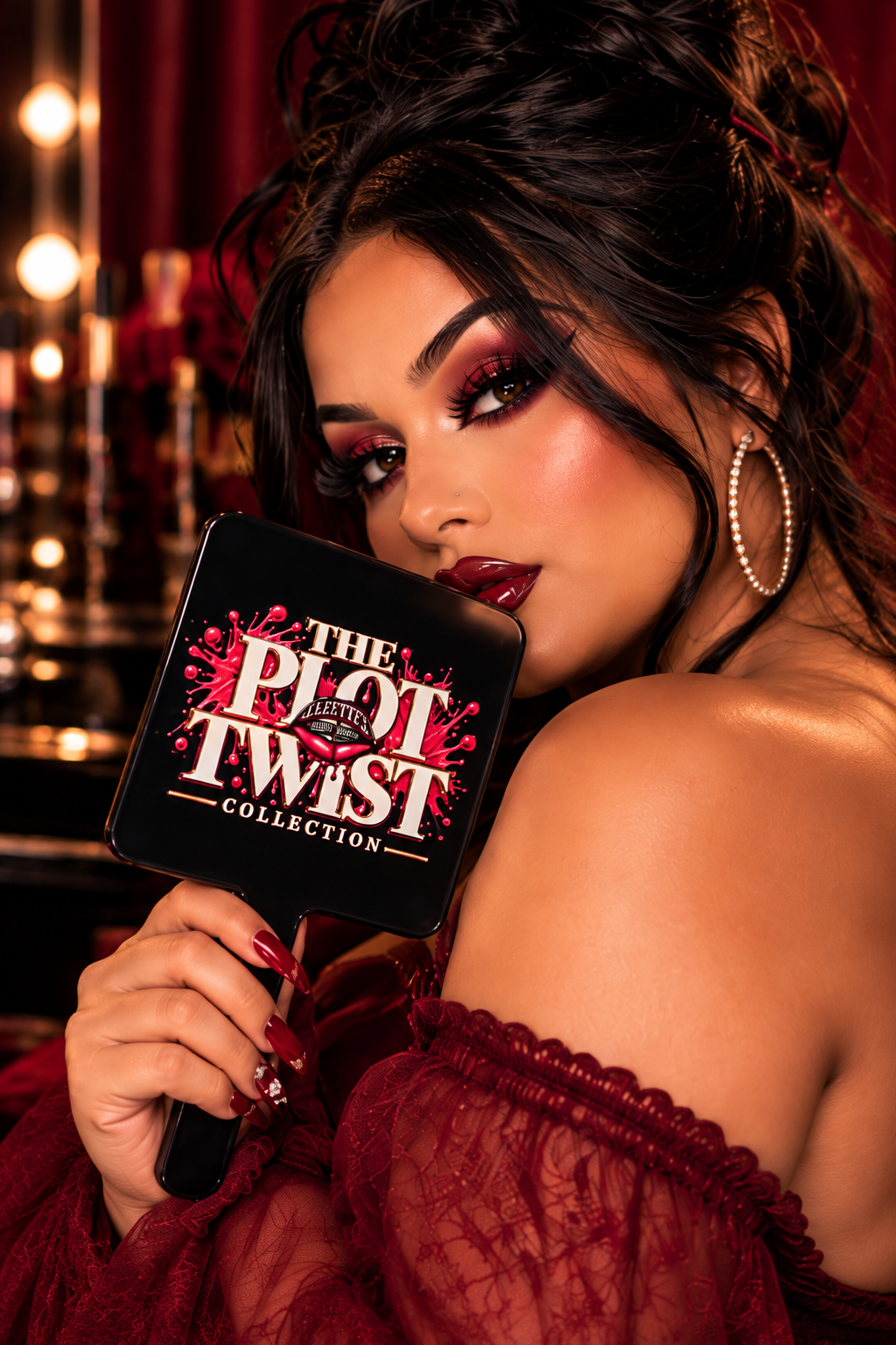 The Plot Twist Collection Handheld Makeup Mirror | Lezette’s Beauty World