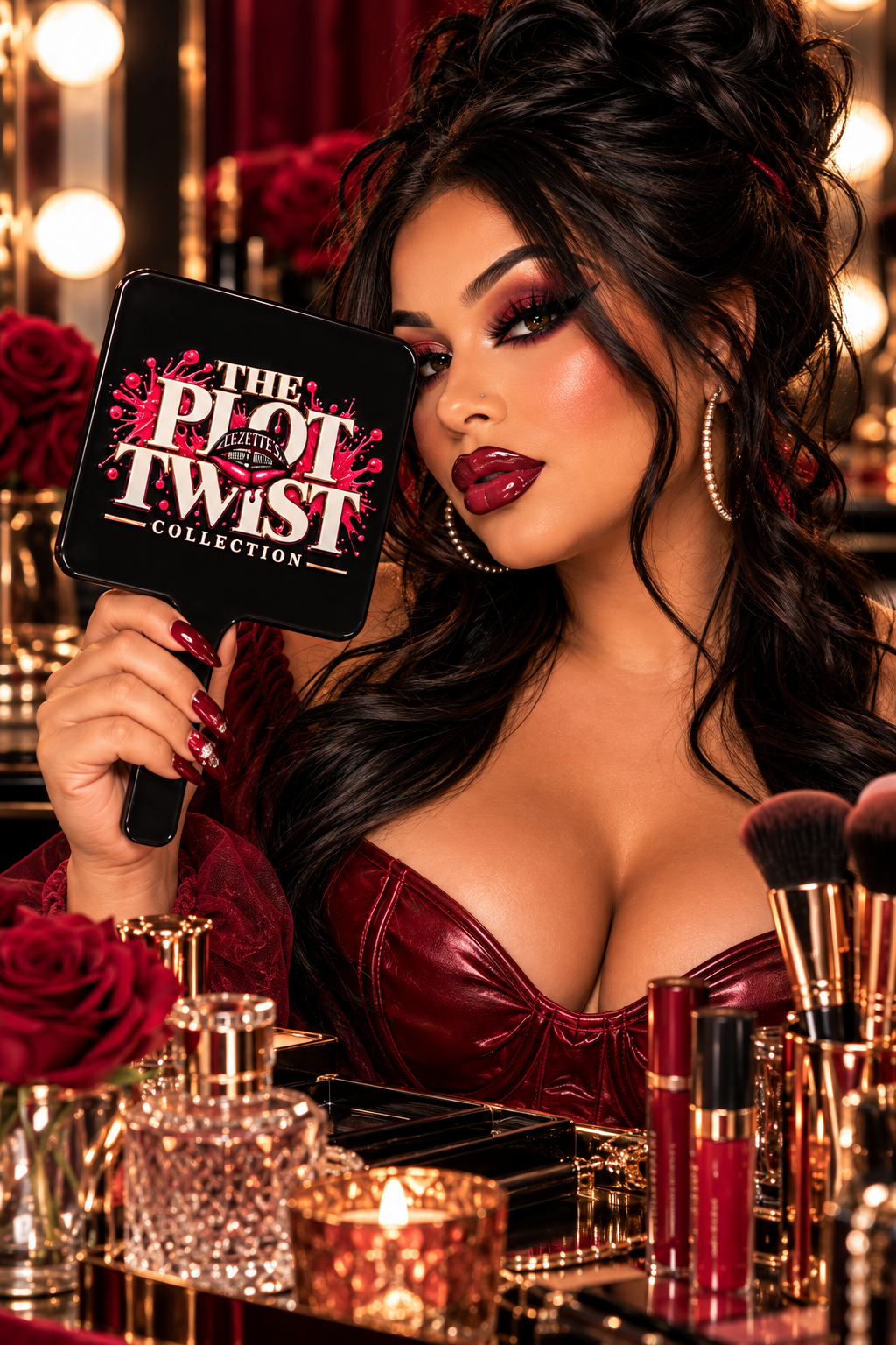 The Plot Twist Collection Handheld Makeup Mirror | Lezette’s Beauty World