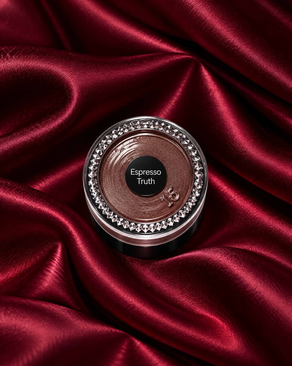 Full coverage cream concealer from Lezette’s Beauty World, showing a smooth, beige makeup product in a sleek container.